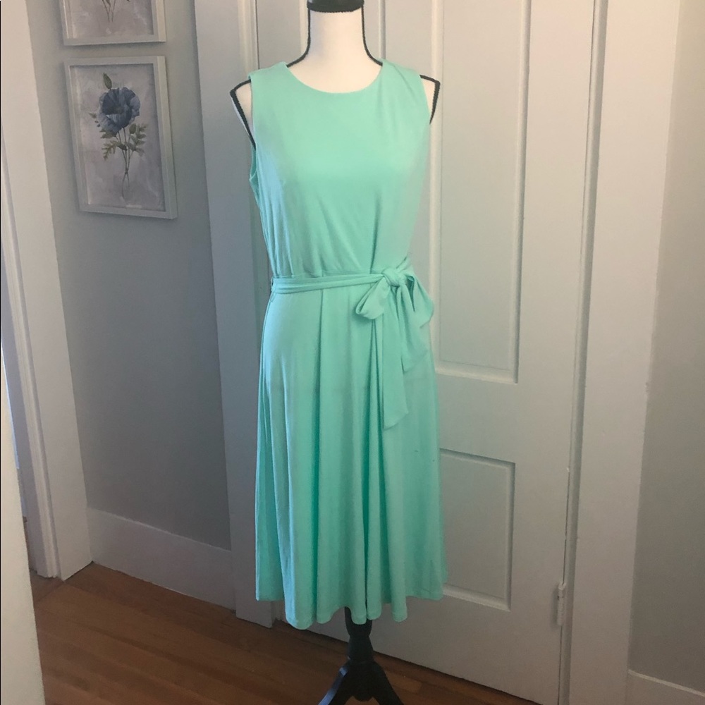 Turquoise midi dress